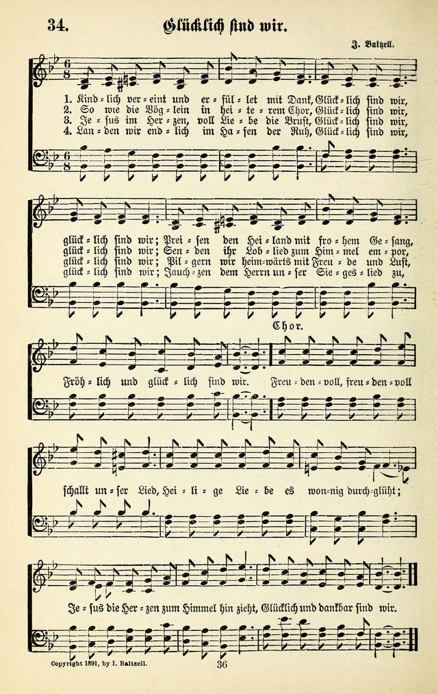 Heils-Lieder, eine Sammlung Geistlicher Lieder für Sonntagsschulen, Jugendvereine page 34