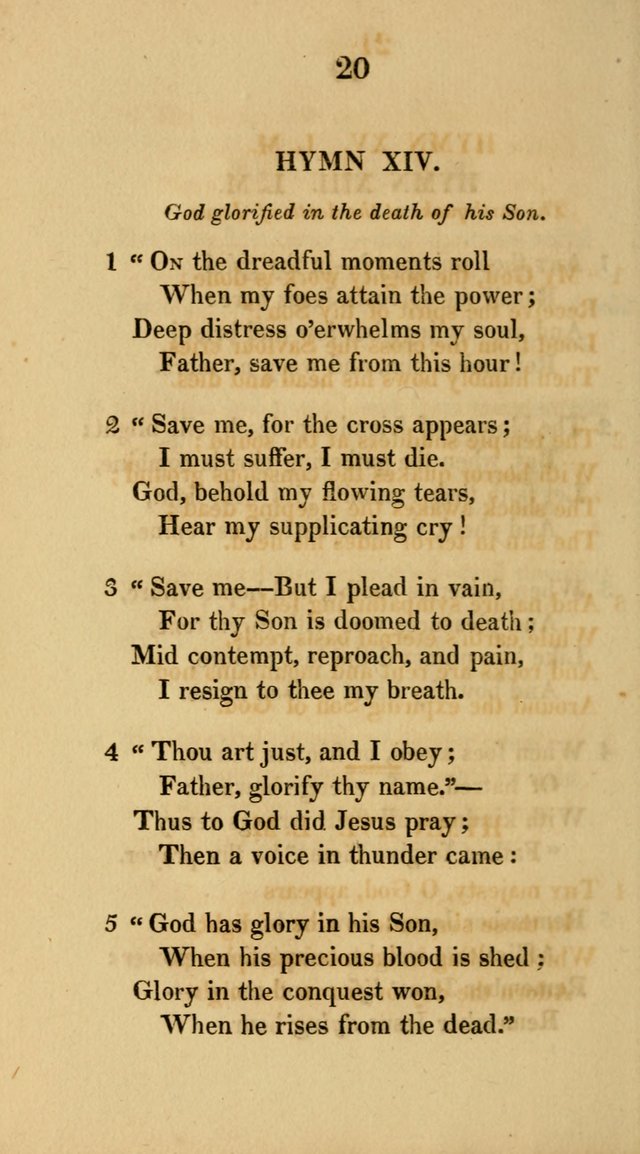 Hymns for the Lords Supper: original and selected. (2nd ed.) page 20