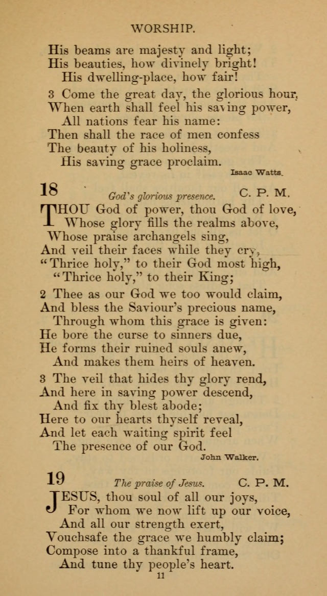 Hymnal of the Methodist Episcopal Church page 11