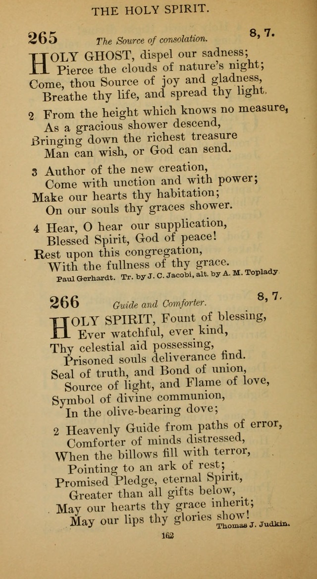 Hymnal of the Methodist Episcopal Church page 162
