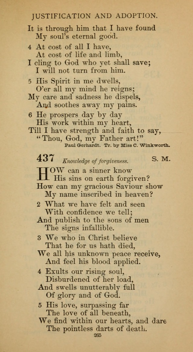 Hymnal of the Methodist Episcopal Church page 265