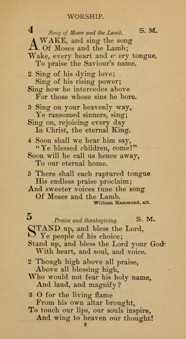 Hymnal of the Methodist Episcopal Church page 3