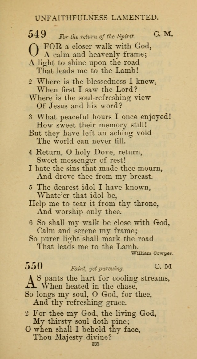 Hymnal of the Methodist Episcopal Church page 335
