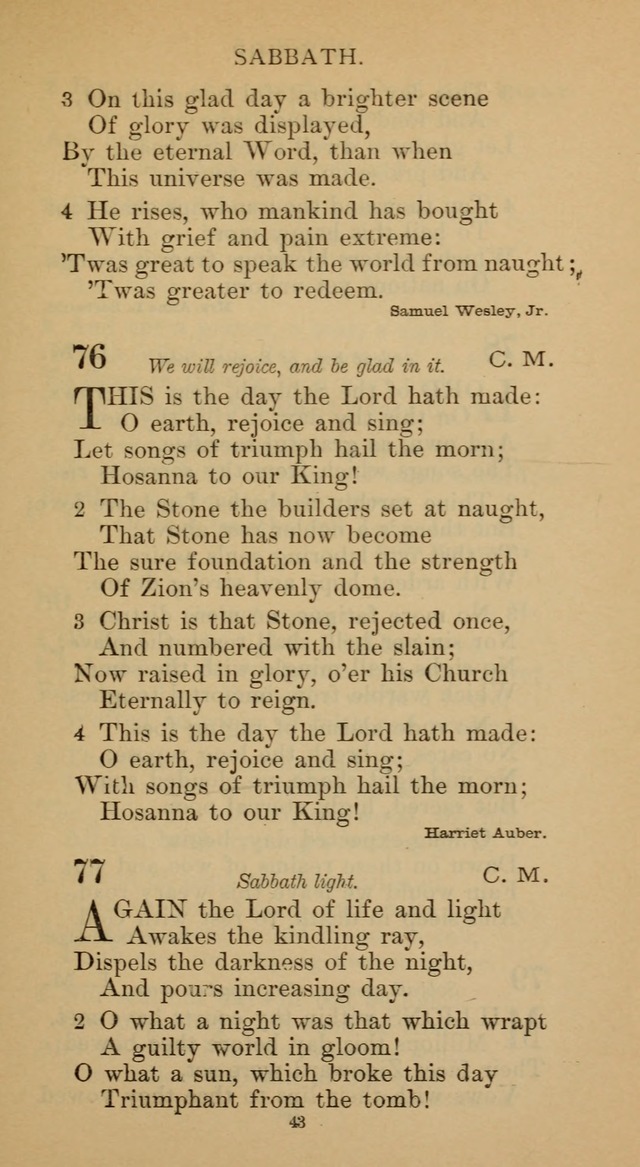 Hymnal of the Methodist Episcopal Church page 43