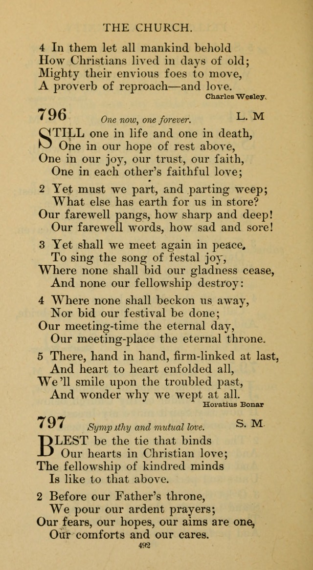 Hymnal of the Methodist Episcopal Church page 492