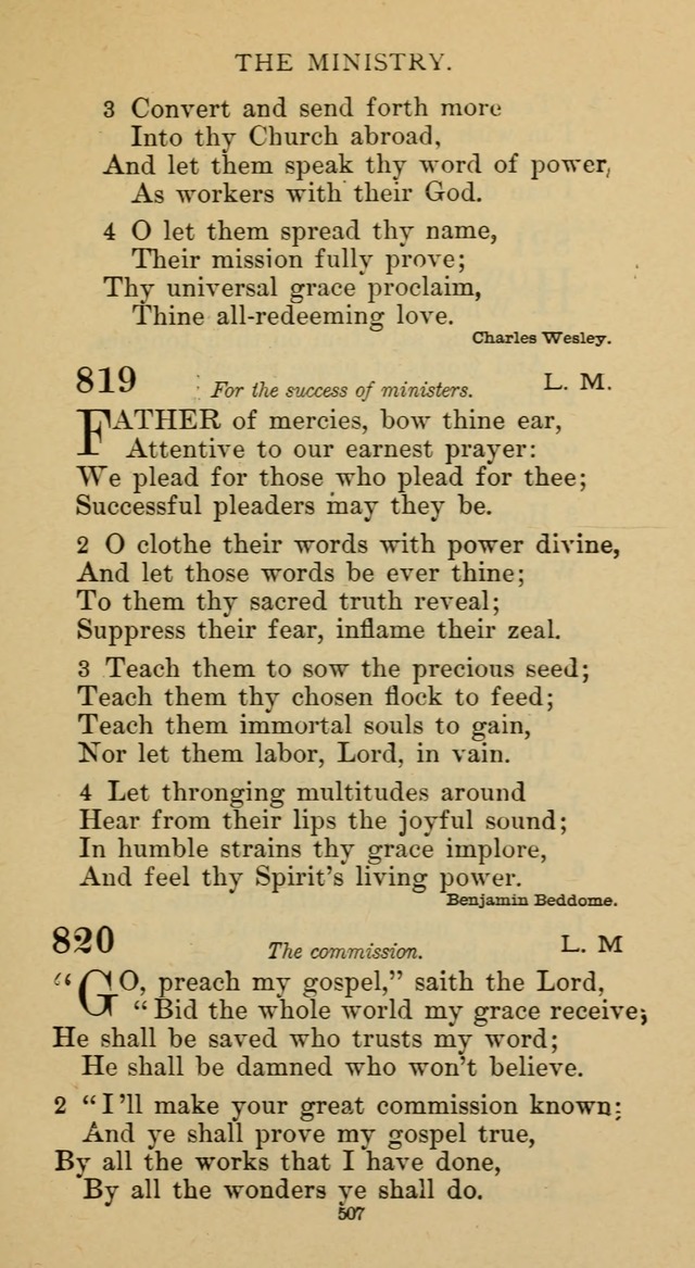 Hymnal of the Methodist Episcopal Church page 507