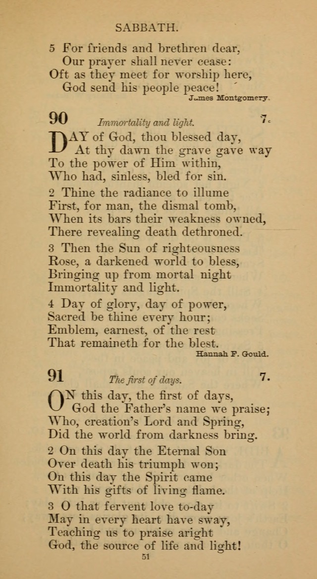 Hymnal of the Methodist Episcopal Church page 51