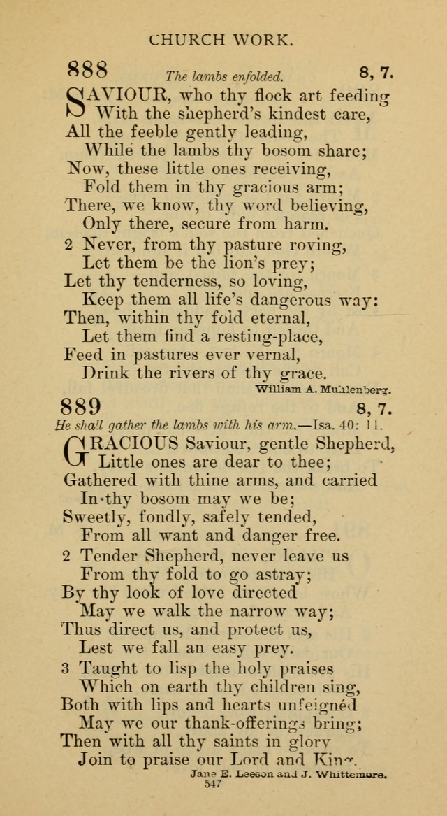Hymnal of the Methodist Episcopal Church page 547