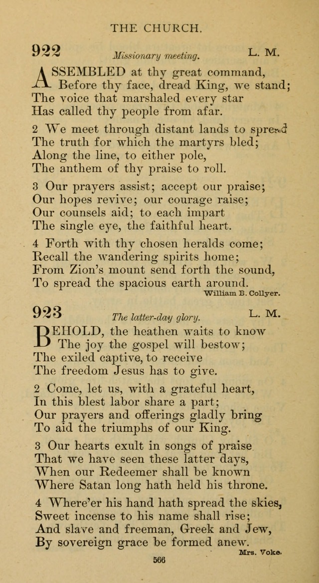 Hymnal of the Methodist Episcopal Church page 566