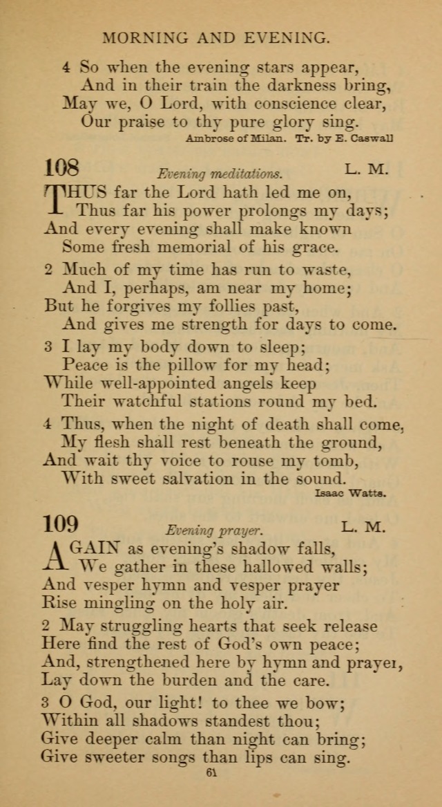 Hymnal of the Methodist Episcopal Church page 61
