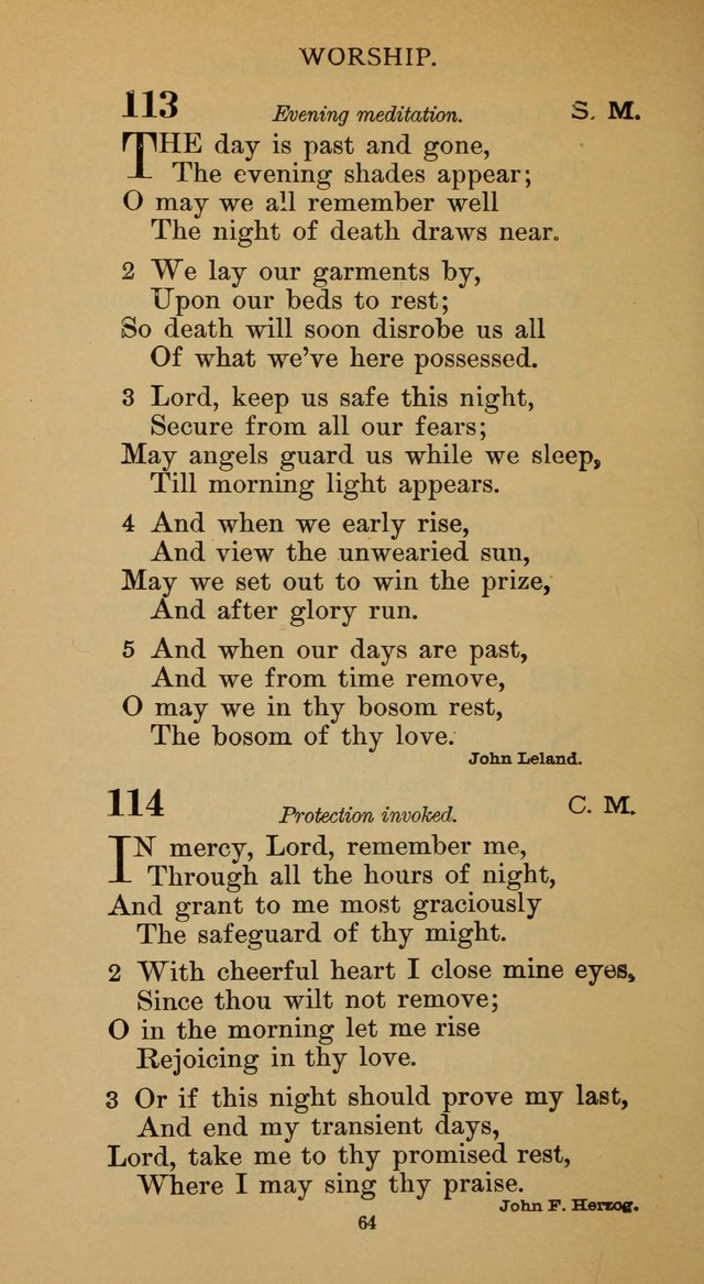 Hymnal of the Methodist Episcopal Church page 64