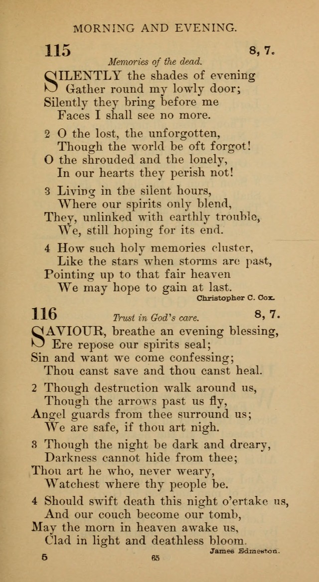 Hymnal of the Methodist Episcopal Church page 65