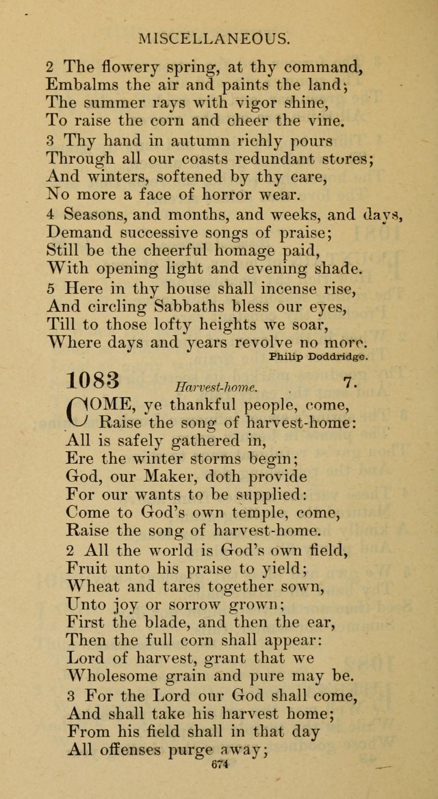 Hymnal of the Methodist Episcopal Church page 674