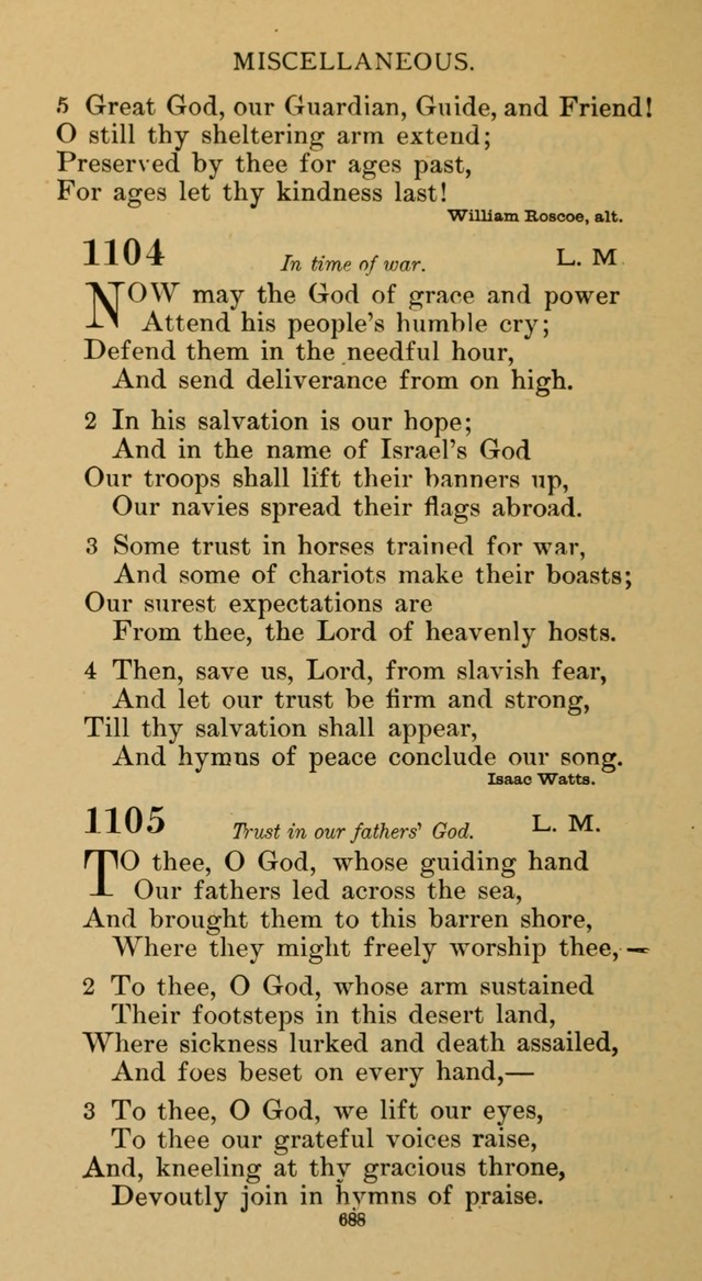 Hymnal of the Methodist Episcopal Church page 688