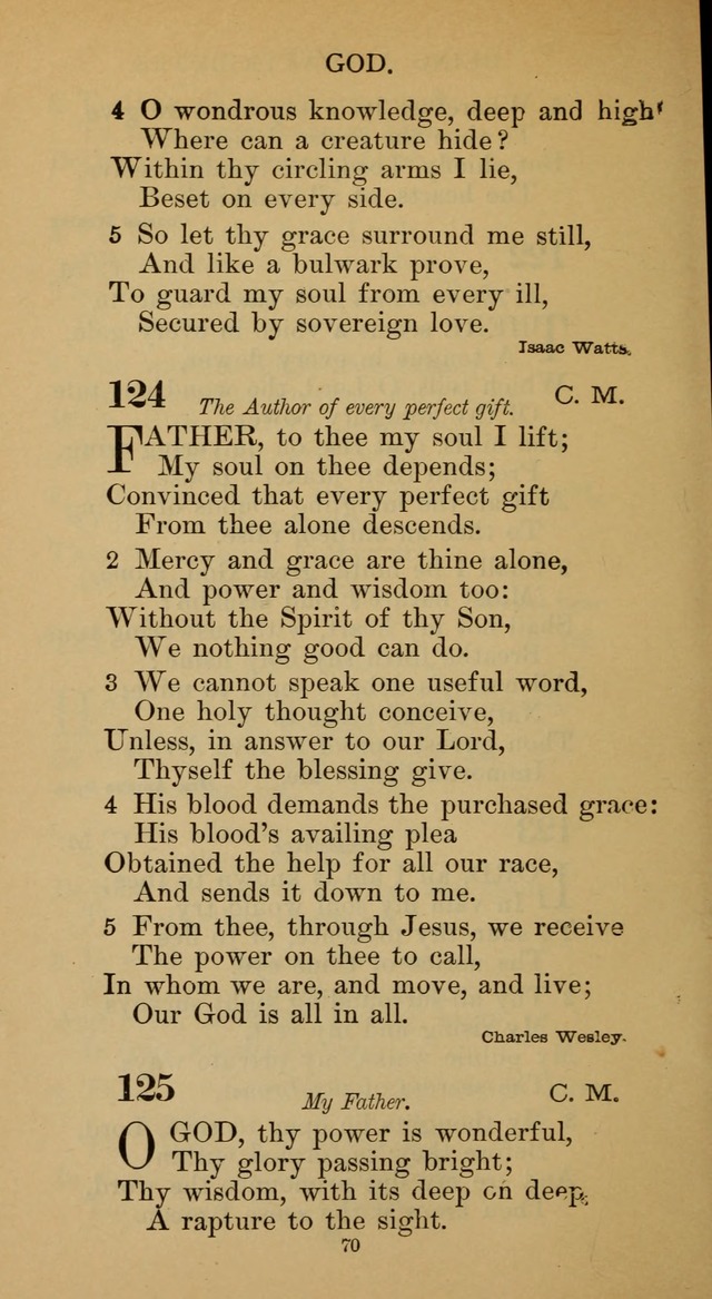Hymnal of the Methodist Episcopal Church page 70