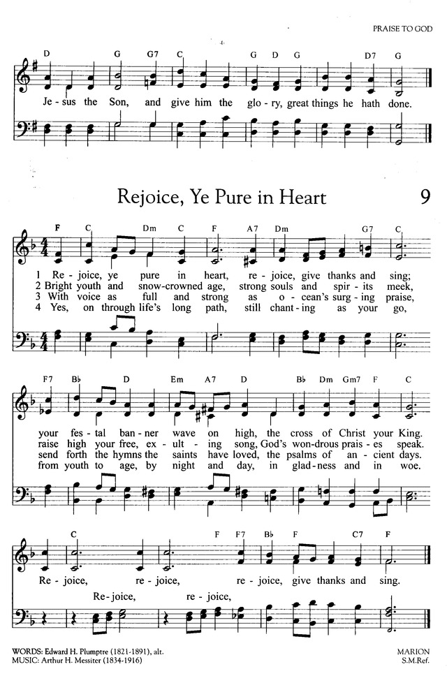 Hymns of Promise: a large print songbook page 9