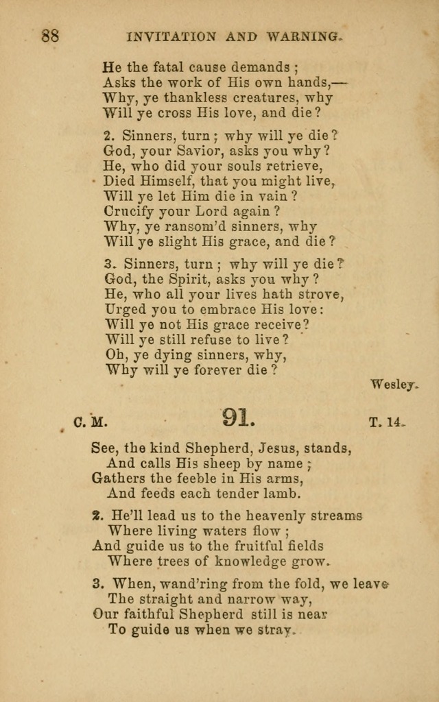 Hymns and Offices of Worship: for use in schools: with an appendix of tunes page 88