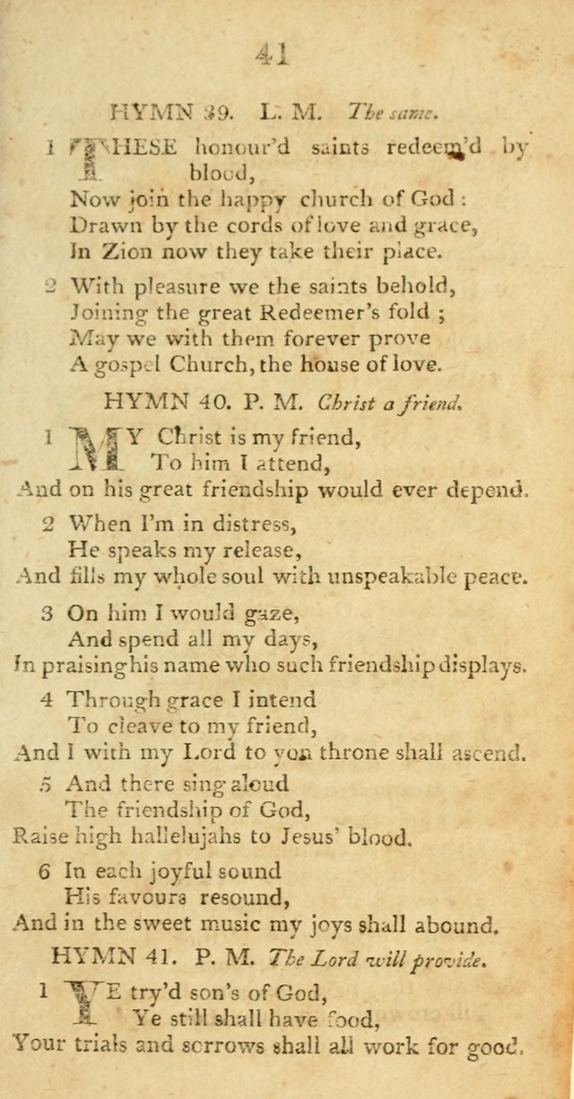 Hymns, Original and  Selected, for the Use of Christians. (5th ed. corr.) page 41