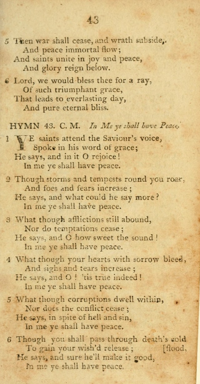 Hymns, Original and  Selected, for the Use of Christians. (5th ed. corr.) page 43