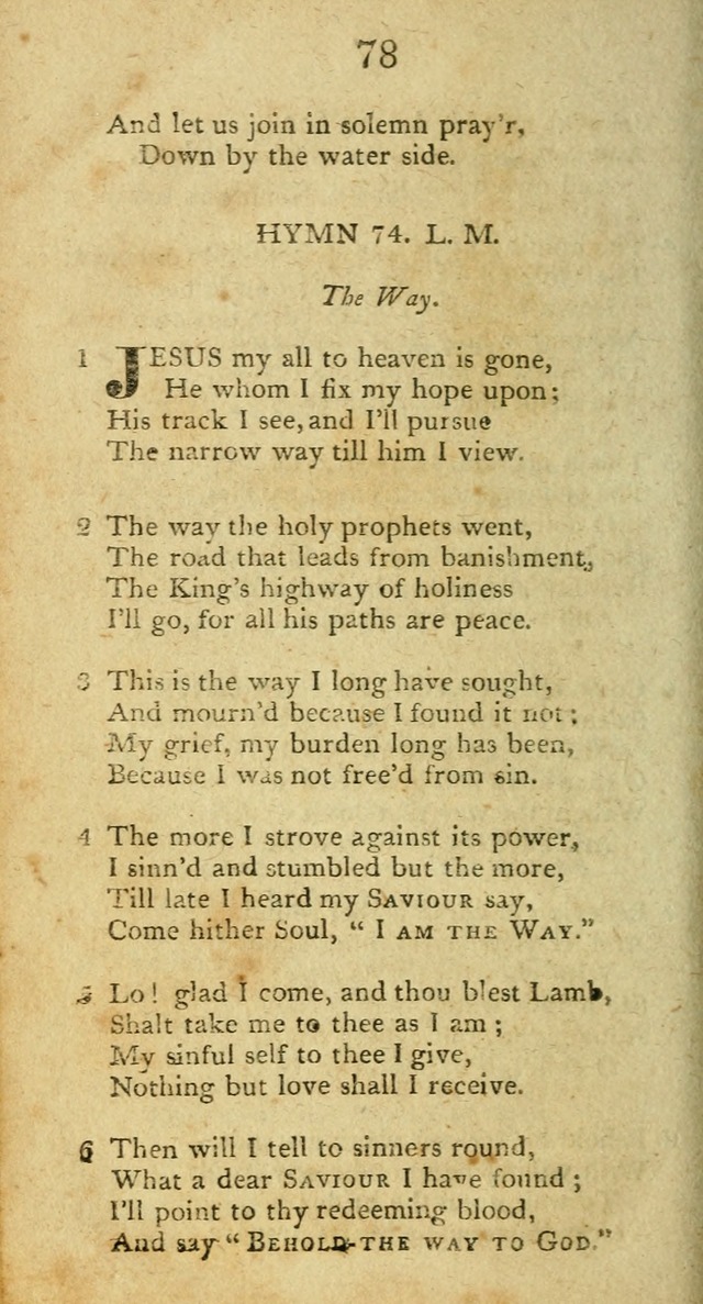 Hymns, Original and  Selected, for the Use of Christians. (5th ed. corr.) page 78