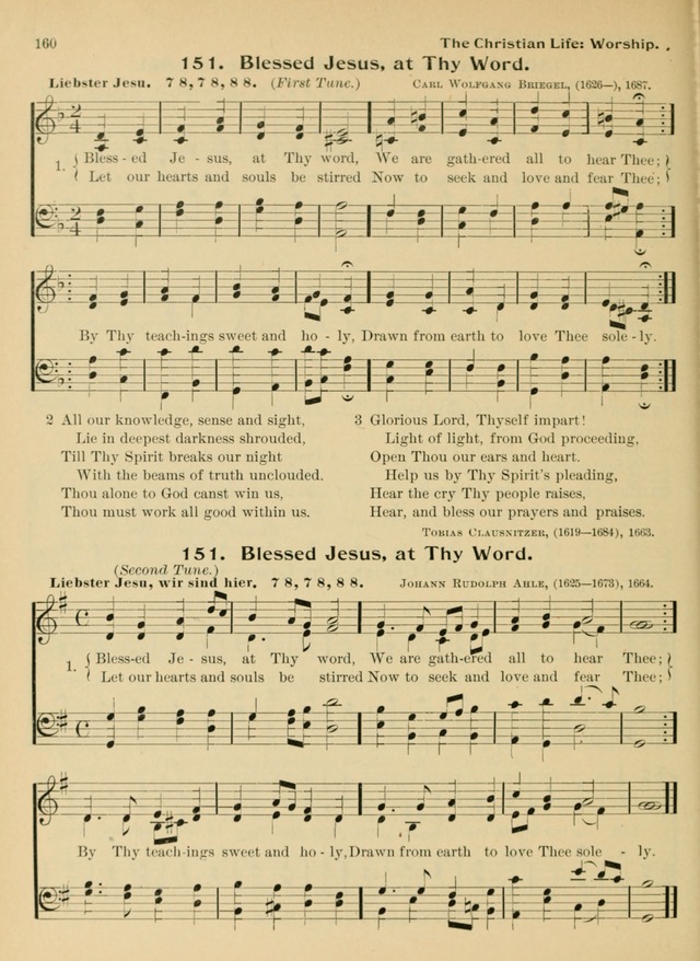 Hymnal and Order of Service: for churches and Sunday-schools page 160