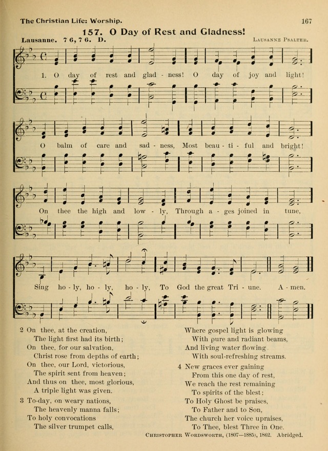 Hymnal and Order of Service: for churches and Sunday-schools page 167