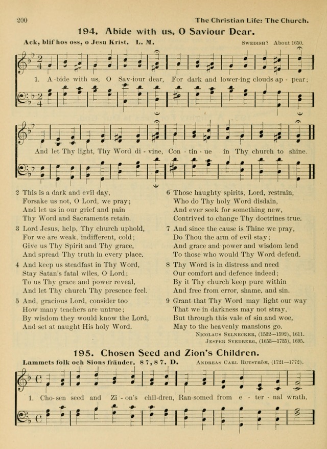 Hymnal and Order of Service: for churches and Sunday-schools page 200