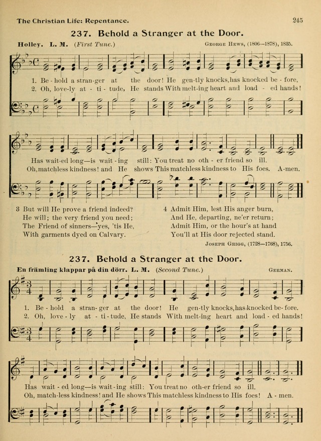 Hymnal and Order of Service: for churches and Sunday-schools page 245
