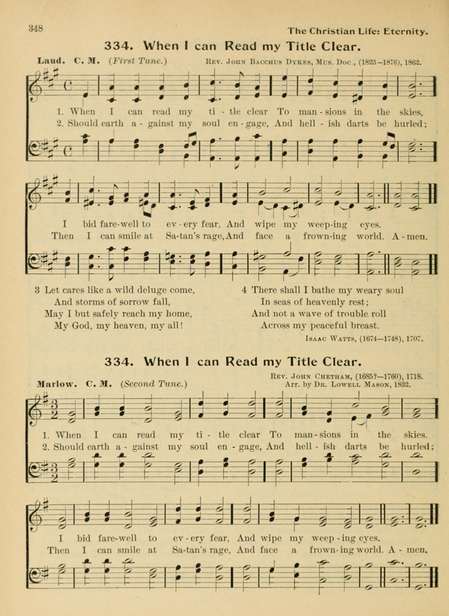 Hymnal and Order of Service: for churches and Sunday-schools page 348