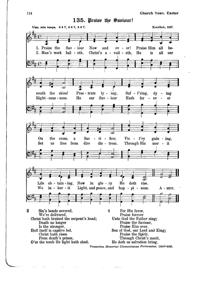 The Hymnal and Order of Service page 114
