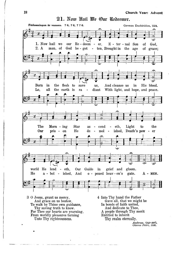 The Hymnal and Order of Service page 18