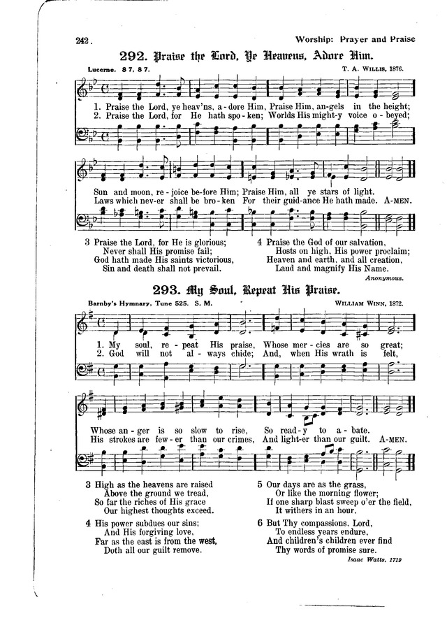 The Hymnal and Order of Service page 242
