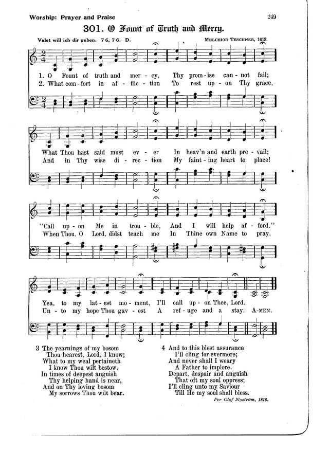 The Hymnal and Order of Service page 249