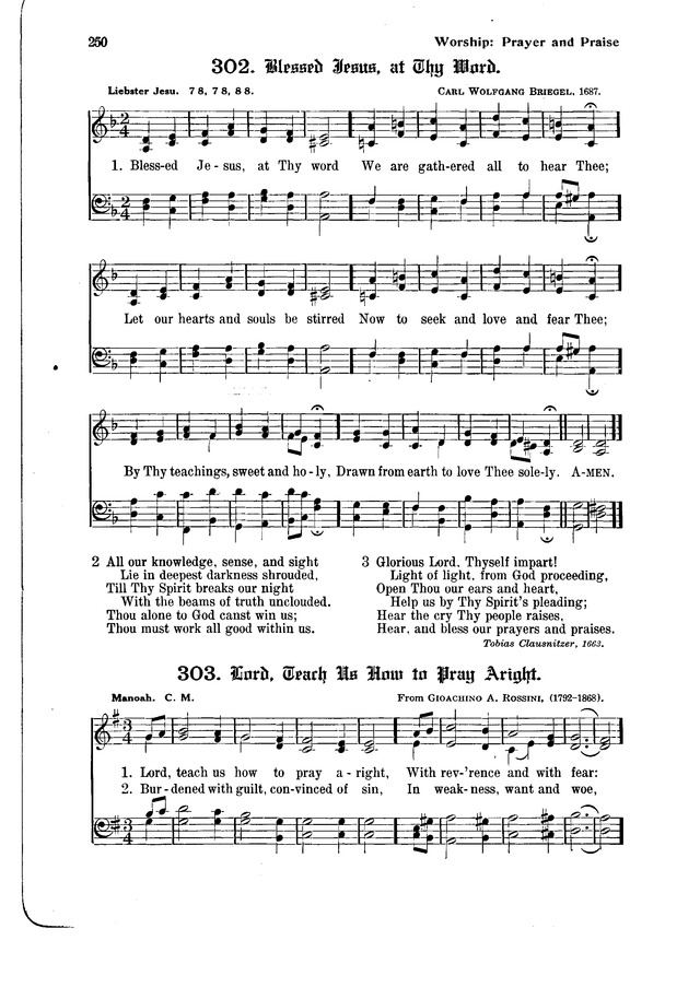 The Hymnal and Order of Service page 250