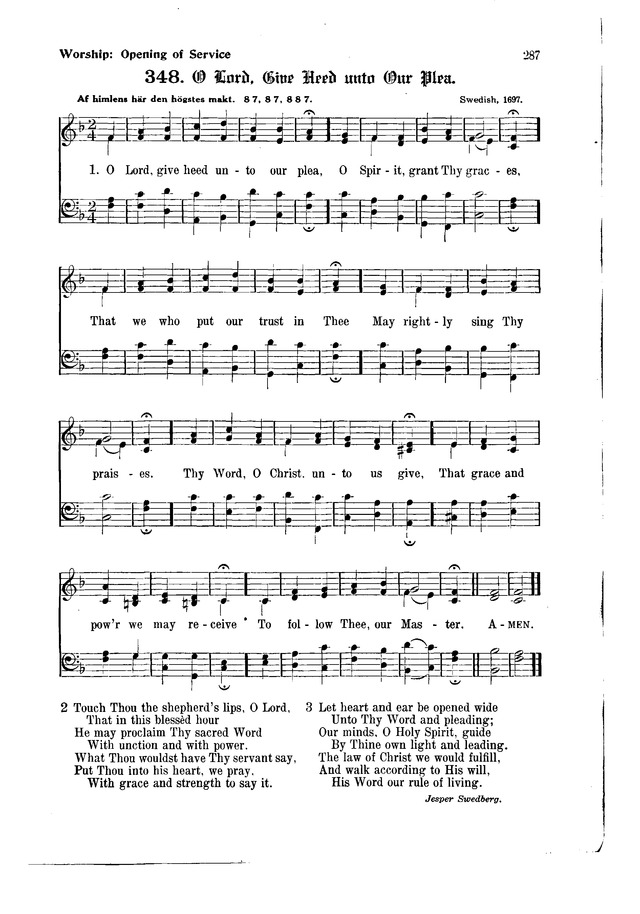 The Hymnal and Order of Service page 287