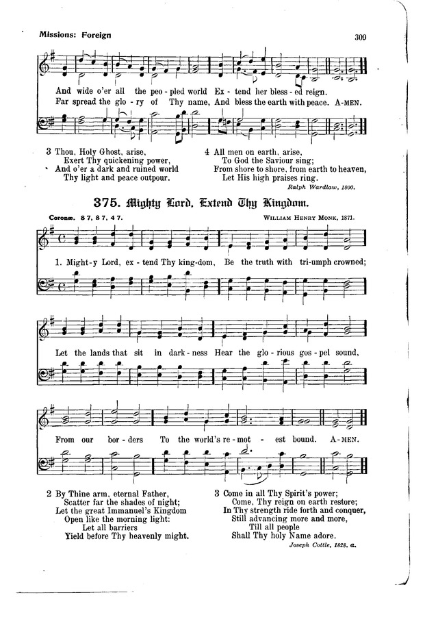 The Hymnal and Order of Service page 309