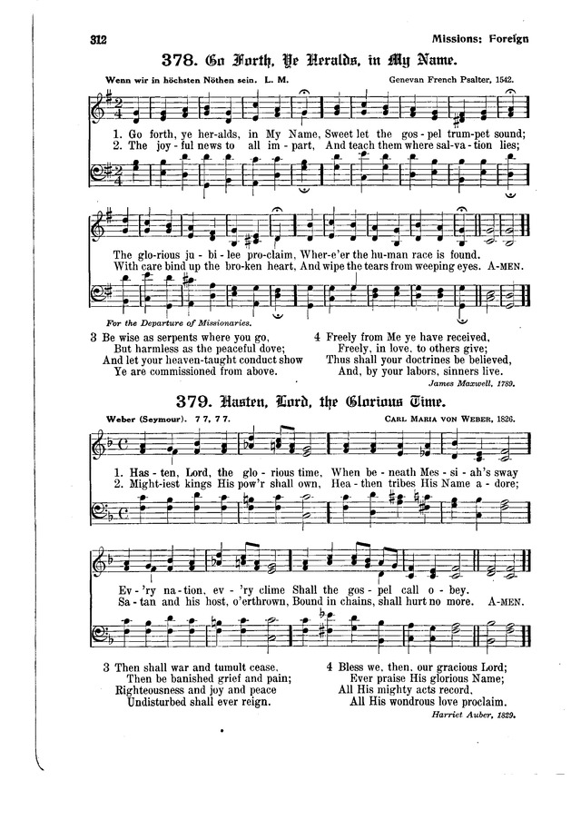The Hymnal and Order of Service page 312