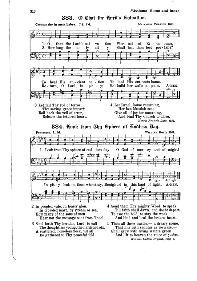 The Hymnal and Order of Service page 316