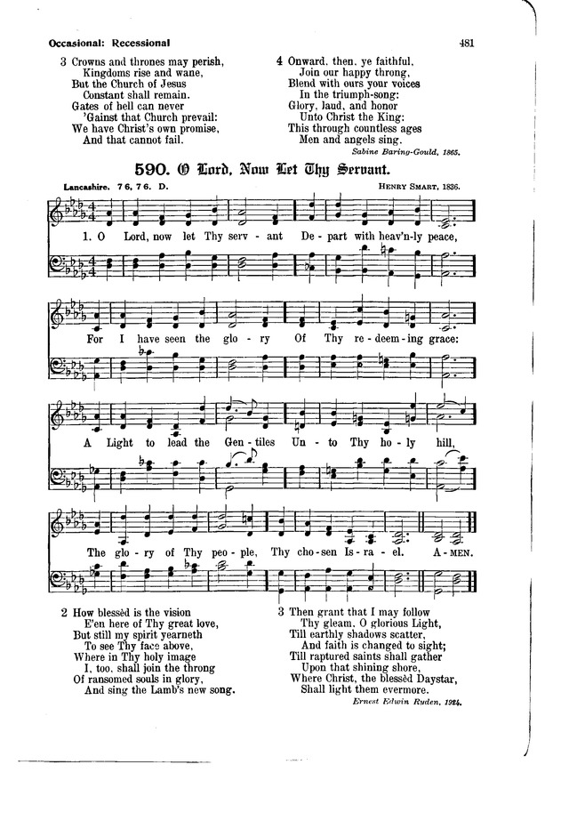 The Hymnal and Order of Service page 481
