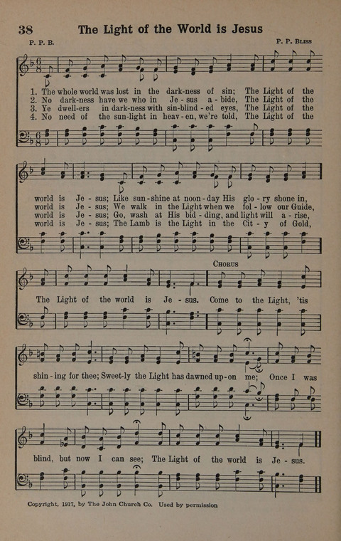 Hymns of Praise Numbers One and Two Combined: for the church and Sunday school page 38
