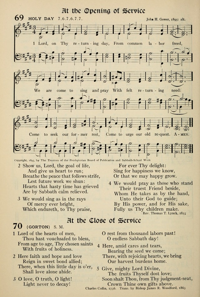 The Hymnal: published in 1895 and revised in 1911 by authority of the General Assembly of the Presbyterian Church in the United States of America page 58