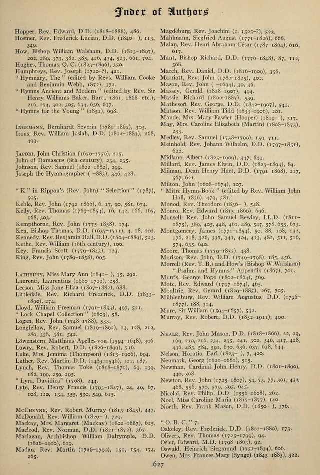 The Hymnal: published in 1895 and revised in 1911 by authority of the General Assembly of the Presbyterian Church in the United States of America page 627