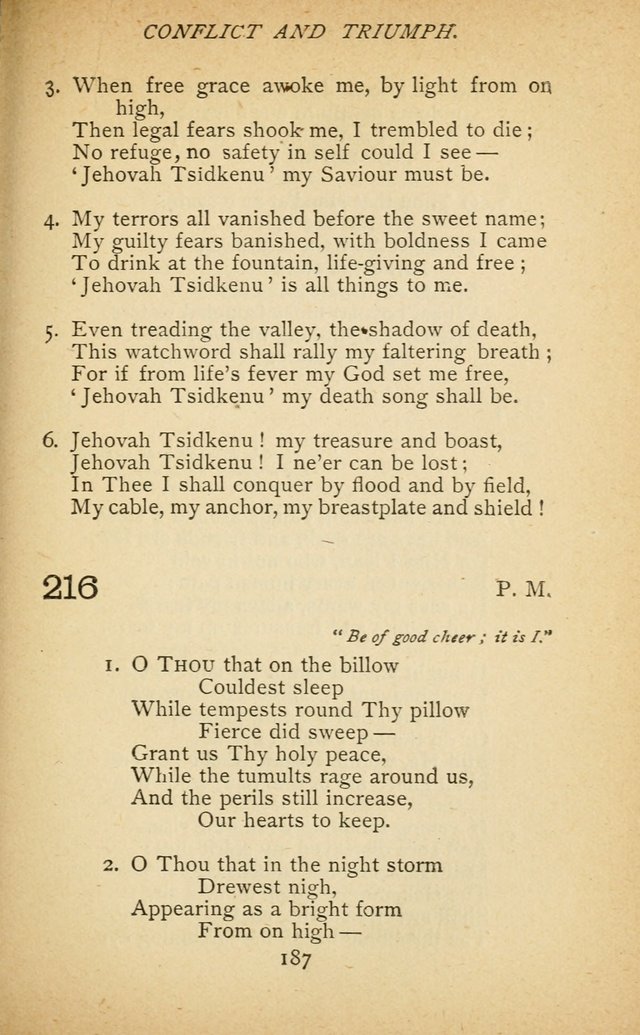 Hymnal of the Presbyterian Church in Canada page 187