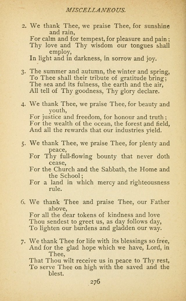 Hymnal of the Presbyterian Church in Canada page 276