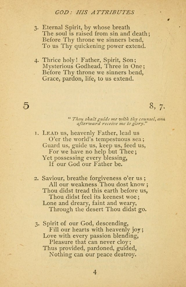 Hymnal of the Presbyterian Church in Canada page 4