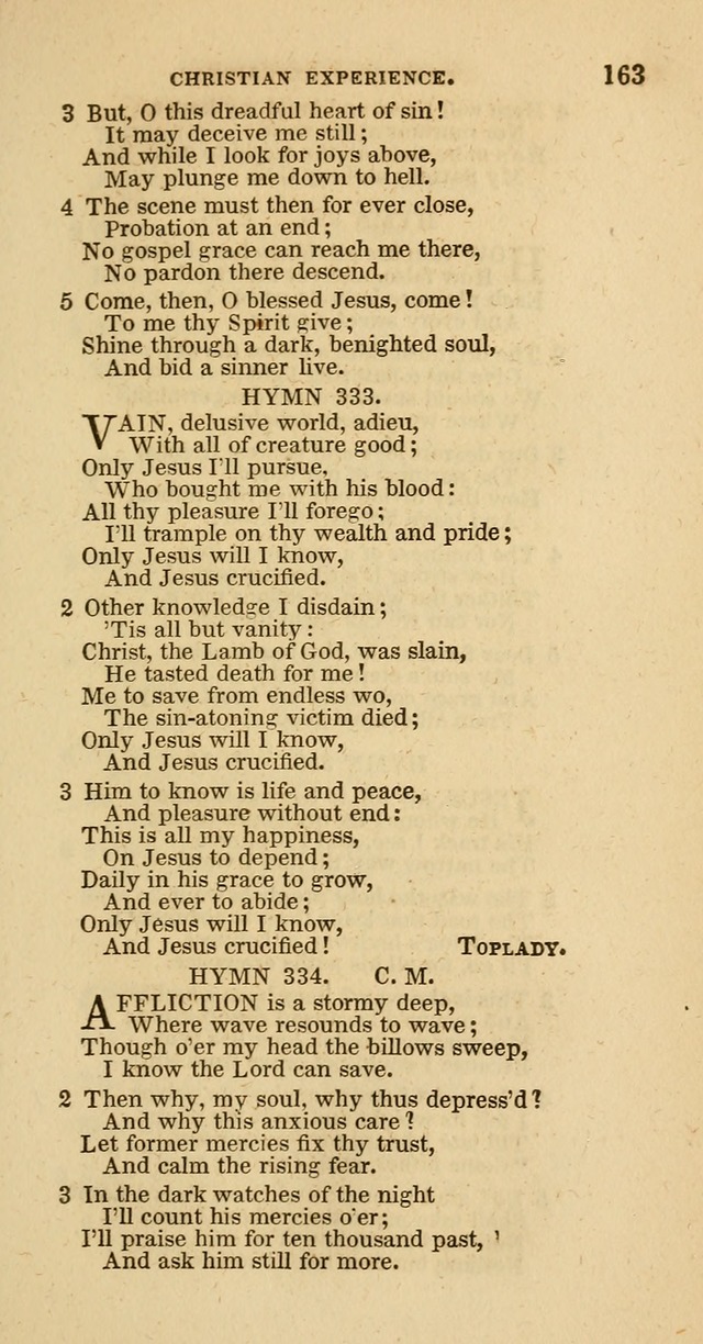 Hymns of the Protestant Episcopal Church of the United States, as authorized by the General Convention: with an additional selection page 163