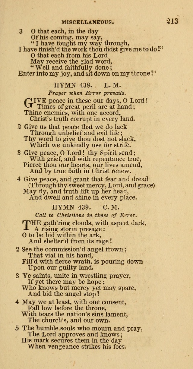 Hymns of the Protestant Episcopal Church of the United States, as authorized by the General Convention: with an additional selection page 213