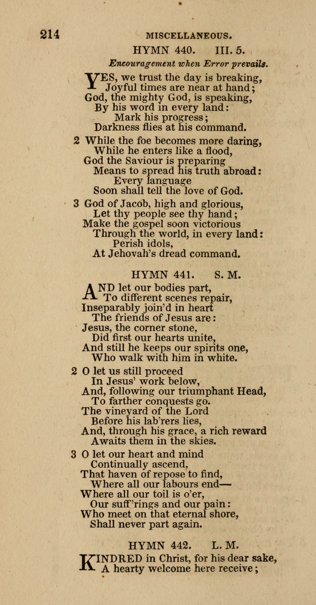Hymns of the Protestant Episcopal Church of the United States, as authorized by the General Convention: with an additional selection page 214