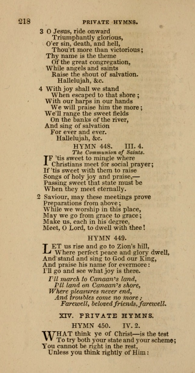 Hymns of the Protestant Episcopal Church of the United States, as authorized by the General Convention: with an additional selection page 218