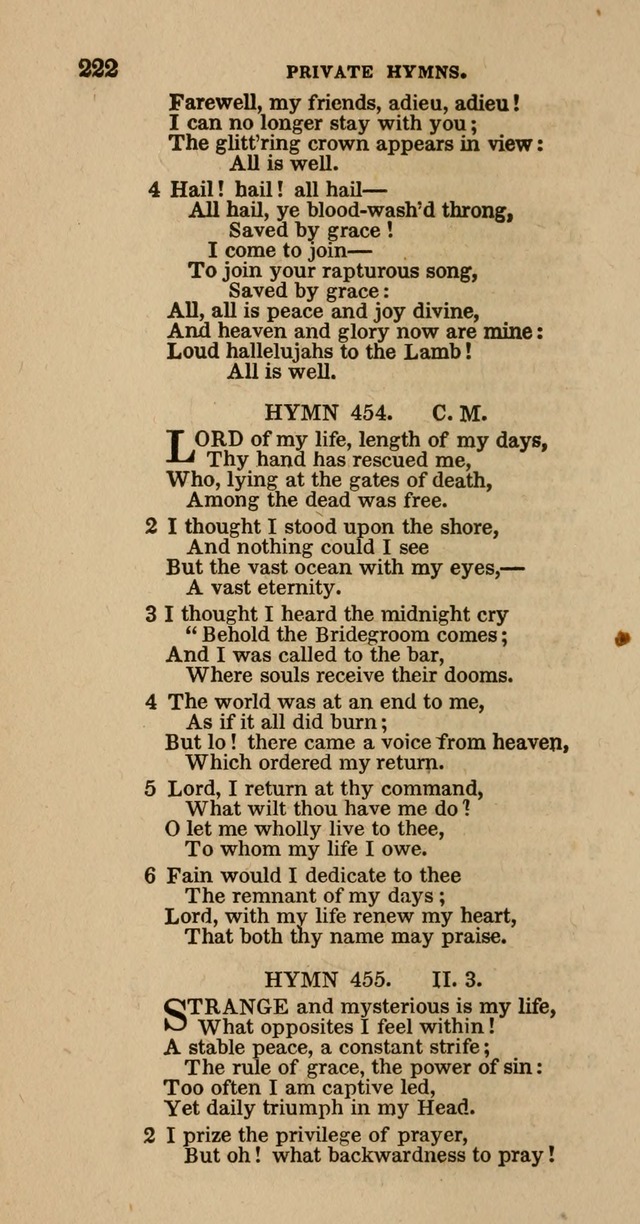 Hymns of the Protestant Episcopal Church of the United States, as authorized by the General Convention: with an additional selection page 222